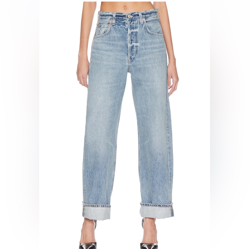 Citizens of Humanity Ayla Baggy Cuffed Crop Jeans in Skylights